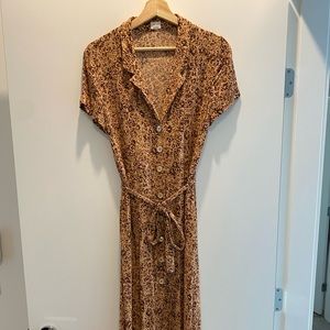 Aritzia Wilfred Leopard Dress Size L